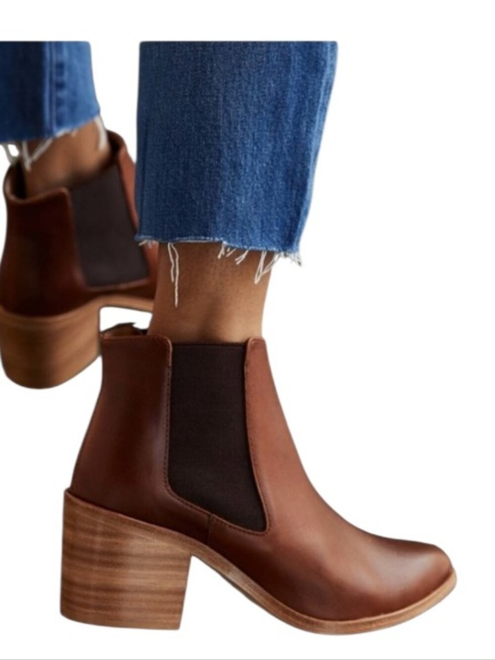 Nisolo Heeled Carmen Chelsea Ankle Boot In Brandy Sz.8.5